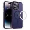iPhone 13 Pro MagSafe-kompatibilis áttetsző matt tok sötétlila Alp- 2 kép