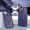 iPhone 13 Pro MagSafe-kompatibilis áttetsző matt tok sötétlila Alp- 4 kép