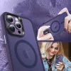 iPhone 13 Pro MagSafe-kompatibilis áttetsző matt tok sötétlila Alp- 5 kép