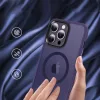 iPhone 13 Pro MagSafe-kompatibilis áttetsző matt tok sötétlila Alp- 6 kép