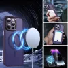 iPhone 13 Pro MagSafe-kompatibilis áttetsző matt tok sötétlila Alp- 7 kép