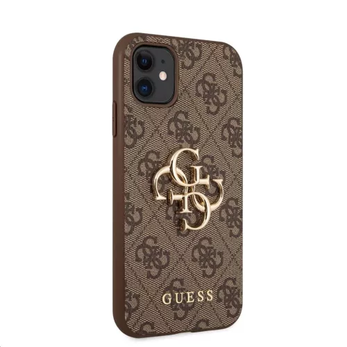 iPhone 11 Guess PU 4G Metal Logo tok barna (GUHCN614GMGBR)-3666339006631 3 kép