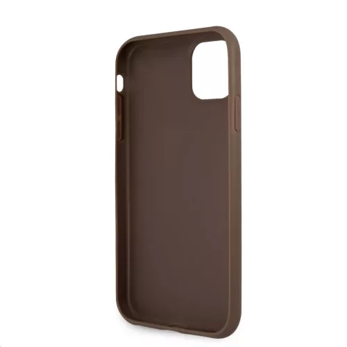 iPhone 11 Guess PU 4G Metal Logo tok barna (GUHCN614GMGBR)-3666339006631 5 kép