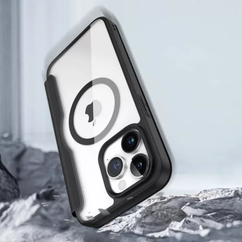 iPhone 15 Pro Max Dux Ducis Skin X Pro Magsafe mágneses fliptok feket-6934913025260 2 kép