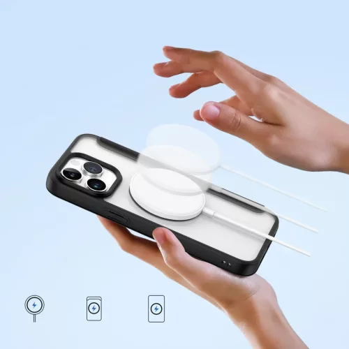 iPhone 15 Pro Max Dux Ducis Skin X Pro Magsafe mágneses fliptok feket-6934913025260 8 kép