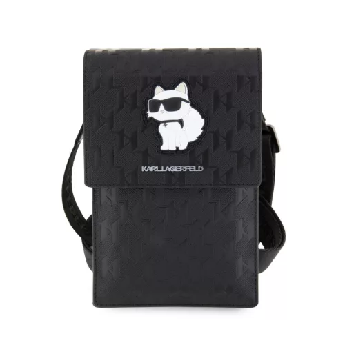 Karl Lagerfeld Saffiano Monogram Choupette NFT telefontáska, fekete-3666339170622 3 kép