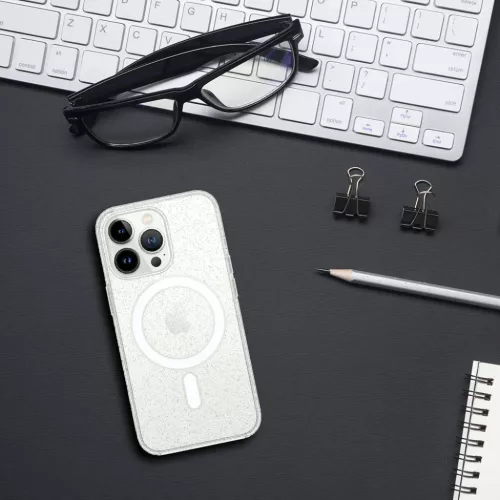 iPhone 12 Pro TEL PROTECT MagSilicone tok átlátszó csillogós-5900217981381 3 kép
