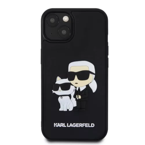 iPhone 13 Karl Lagerfeld KLHCP13M3DRKCNK 3D Rubber Karl and Choupette -3666339190613 1 kép