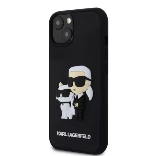 iPhone 13 Karl Lagerfeld KLHCP13M3DRKCNK 3D Rubber Karl and Choupette -3666339190613 4 kép