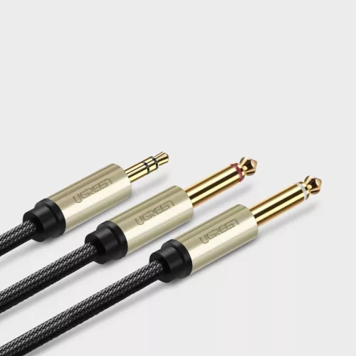 Ugreen AV126 3.5mm-es TRS kábel 2x TS 6.35mm - 2m szürke-6957303816156 5 kép