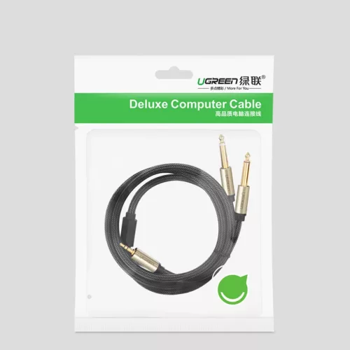 Ugreen AV126 3.5mm-es TRS kábel 2x TS 6.35mm - 2m szürke-6957303816156 6 kép