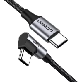 UGREEN US255 USB-C - USB-C hajlított könyök kábel 3A, 60W, 2m feke-6957303803743 1 kép