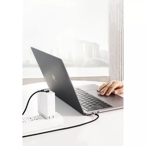 UGREEN US255 USB-C - USB-C hajlított könyök kábel 3A, 60W, 2m feke-6957303803743 4 kép