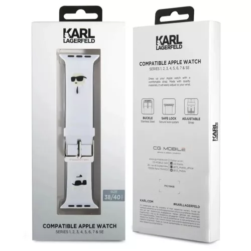  Apple Watch 42/44/45/49 mm Karl Lagerfeld Karl és Choupette Head NFT-3666339190101 2 kép