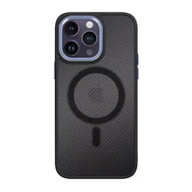 Tel Protect Mágneses Karbon Tok iPhone 13 Pro Black-purple tok-5900217981121 2 kép