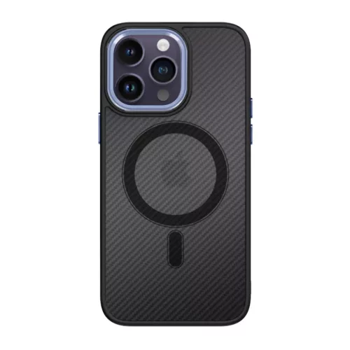 Tel Protect Mágneses Karbon Tok iPhone 13 Pro Black-purple tok-5900217981121 2 kép
