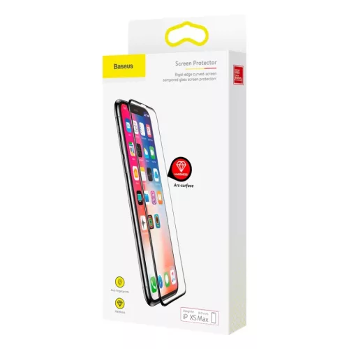 iPhone XI 6.5/ XS MAX Baseus Rigid-edge 3D kijelzővédő üvegfólia -6953156279346 7 kép