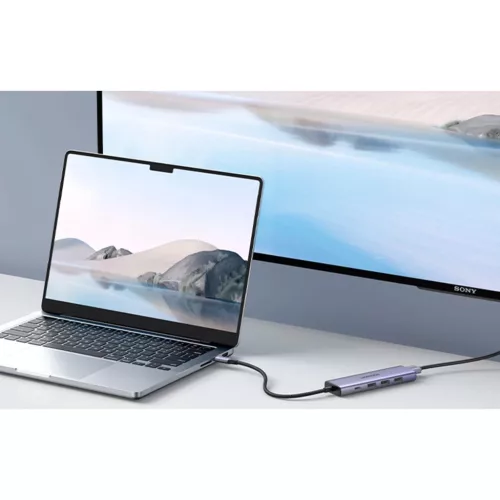Multifunkciós HUB 5 az 1-ben USB-C - HDMI 1.4 / 3 x USB-A / USB-C PD -6941876215966 8 kép