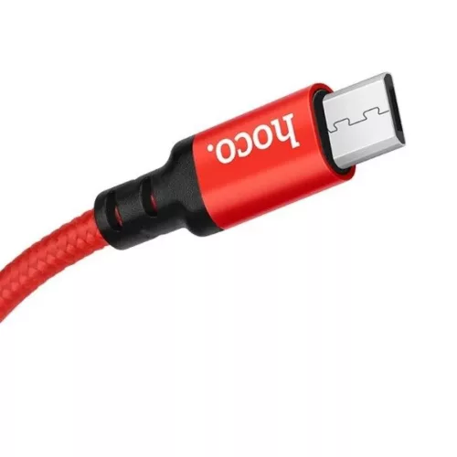 Hoco Micro USB X14 speed  2m  kábel piros/fekete-6957531062912 2 kép