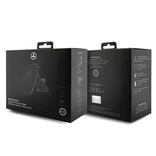 Mercedes MEWCCGSLK 15W indukciós tartó szellőzőrácsra/ablakra fek-3666339169831 4 kép