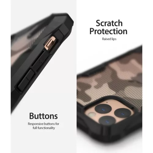 Ringke Fusion X iPhone 11 Pro Max Camo Black tok-8809688891984 3 kép