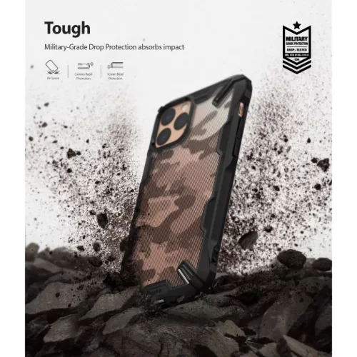 Ringke Fusion X iPhone 11 Pro Max Camo Black tok-8809688891984 6 kép