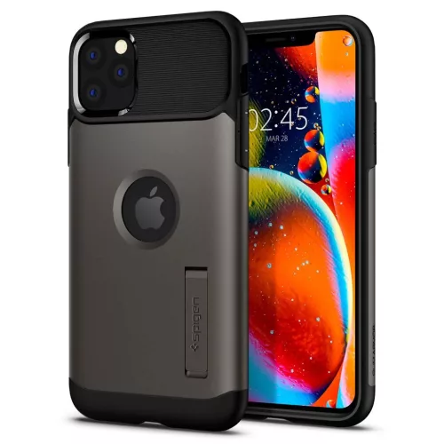 Spigen Slim armor tok iPhone 11 Pro Max Gunmetal színben-8809640258923 1 kép
