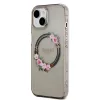 Guess PC/TPU Flowers Ring Glossy Logo MagSafe tok iPhone 15 fekete-3666339221287 2 kép