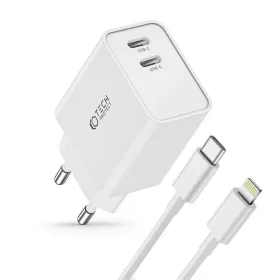 Tech-Protect C35W 2x USB-C PD 35W hálózati töltő USB-C / Lightning-9319456605587 1 kép