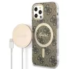 Guess GUBPP12MH4EACSW tok+ töltő iPhone 12/12 Pro barna/barna kemén-3666339102852 1 kép