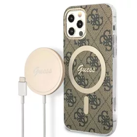 Guess GUBPP12MH4EACSW tok+ töltő iPhone 12/12 Pro barna/barna kemén-3666339102852 1 kép