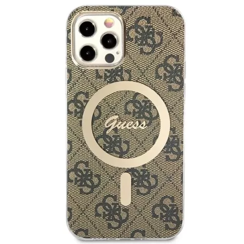 Guess GUBPP12MH4EACSW tok+ töltő iPhone 12/12 Pro barna/barna kemén-3666339102852 3 kép