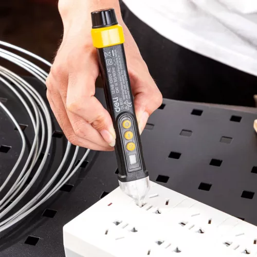 Deli Tools EDL8011 feszültségmérő 12 / 48-1000V AC (fekete)-6974173011207 4 kép