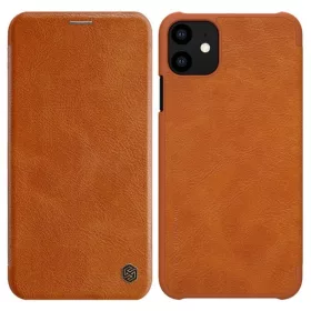 Nillkin Qin bőr fliptok iPhone 11 Pro MAX barna-6902048184480 1 kép