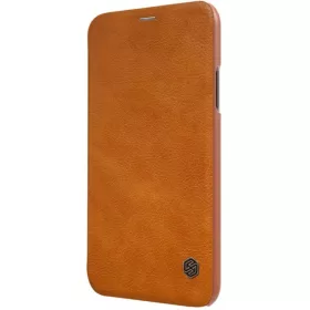 Nillkin Qin bőr fliptok iPhone 11 Pro MAX barna-6902048184480 2 kép