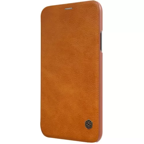 Nillkin Qin bőr fliptok iPhone 11 Pro MAX barna-6902048184480 2 kép