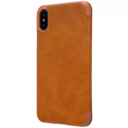 Nillkin Qin bőr fliptok iPhone 11 Pro MAX barna-6902048184480 3 kép