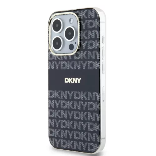 DKNY PC/TPU Repeat Pattern Tonal Stripe Magsafe tok iPhone 13 Pro Blac-3666339268039 3 kép
