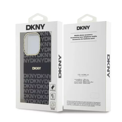 DKNY PC/TPU Repeat Pattern Tonal Stripe Magsafe tok iPhone 13 Pro Blac-3666339268039 6 kép