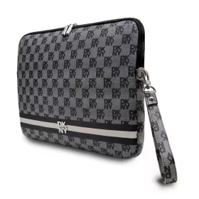  13/14" Fekete DKNY PU Bőr Kockás Mintás és Csíkos Laptop Táska-3666339271237 2 kép