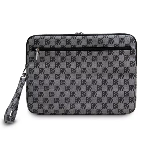  13/14" Fekete DKNY PU Bőr Kockás Mintás és Csíkos Laptop Táska-3666339271237 3 kép