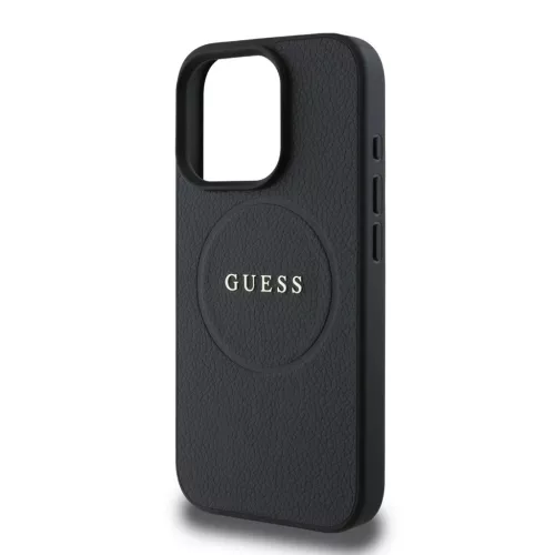  iPhone 16 Pro Fekete Guess PU Grained Classic Logo MagSafe tok-3666339303525 4 kép