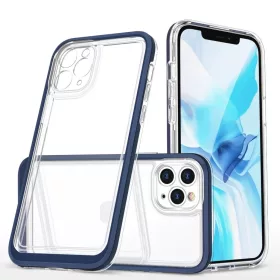 Clear 3 az 1-ben tok iPhone 11 Pro Max kék keret zselés tok-9145576242315 1 kép