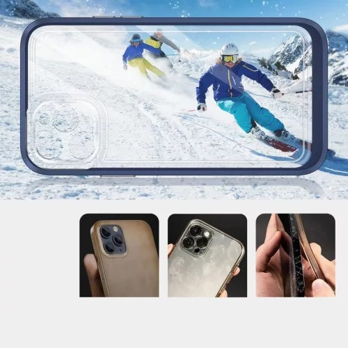Clear 3 az 1-ben tok iPhone 11 Pro Max kék keret zselés tok-9145576242315 3 kép