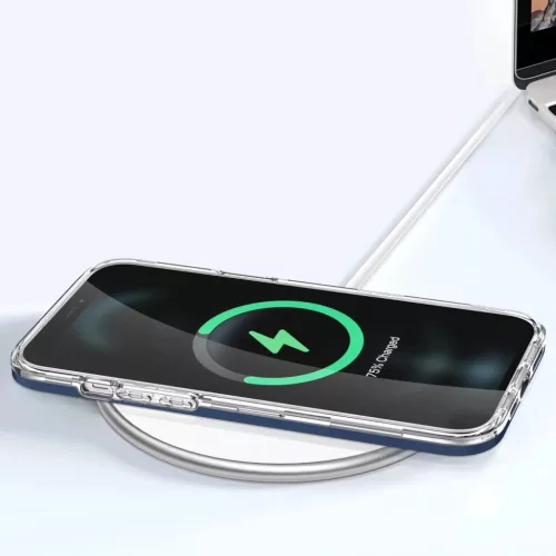 Clear 3 az 1-ben tok iPhone 11 Pro Max kék keret zselés tok-9145576242315 7 kép