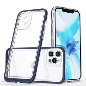 Clear 3 az 1-ben tok iPhone 12 Pro Max-hoz kék keretes gél tok-9145576242438 1 kép