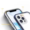 Clear 3 az 1-ben tok iPhone 12 Pro Max-hoz kék keretes gél tok-9145576242438 4 kép