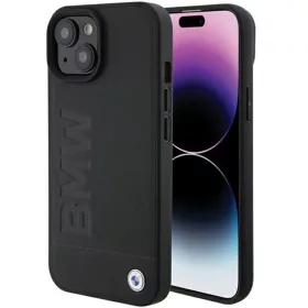  iPhone 15 Fekete Original Case BMW Leather Hot Stamp BMHCP15SSLLBK to-3666339170813 1 kép