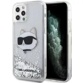   Karl Lagerfeld KLHCP12MLNHCCS iPhone 12/ 12 Pro 6.1" silver/silver hardcase Glitter Choupette Head