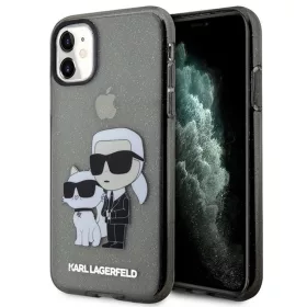   Karl Lagerfeld KLHCN61HNKCTGK iPhone 11 6.1" fekete/fekete keménytok Karl & Choupette